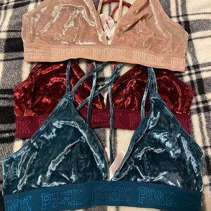 Set of 3 Victoria’s Secret pink bralettes